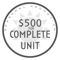 SEASONAL PROMOTION -500 for complete unit
